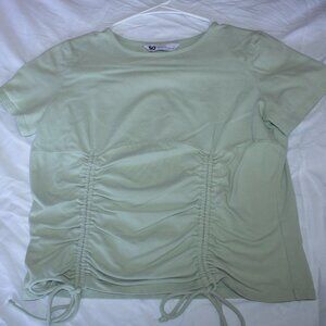 Green Runched Top
